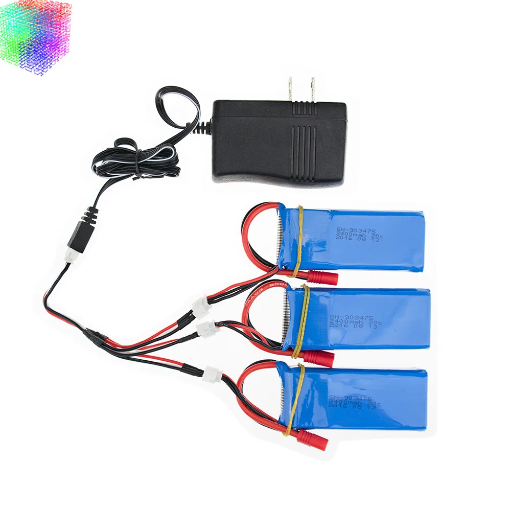 7 4 v 2400mah batteies 3 шт X8C Lipo батарея и зарядное устройство для syma X8W X8G rc Quadcopter Дрон