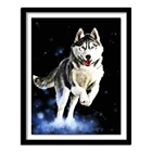 Снежная собака 5D DIY Алмазная Картина Вышивка крестом Хаски Полный Круглый Алмаз Вышивка Черный Белый Волк Полный алмаз волки