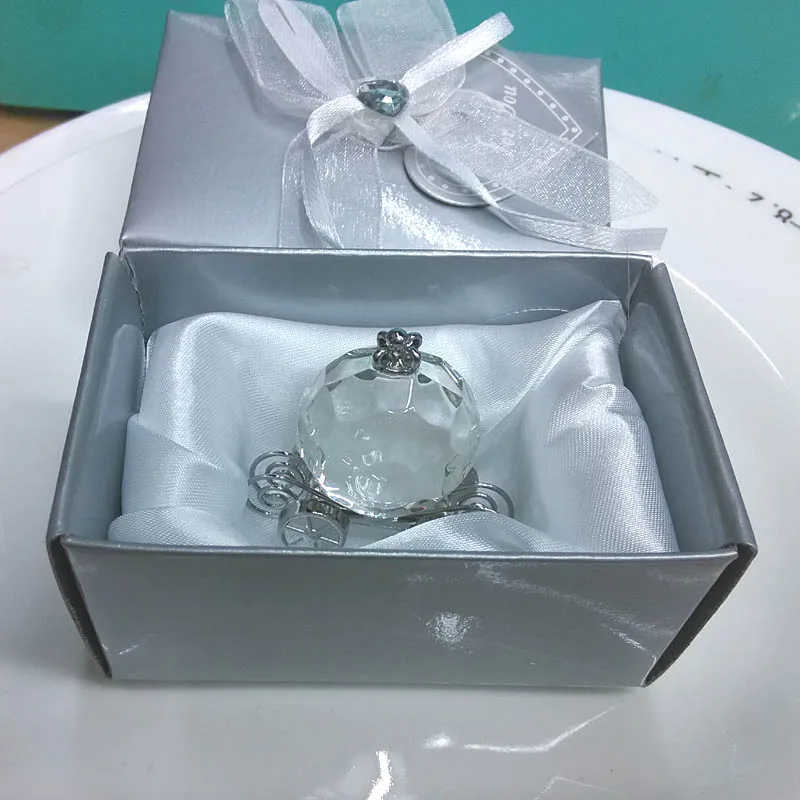 100 шт./лот сувениры для крещения хрустальные поделки Тыква Тренер Хрустальная