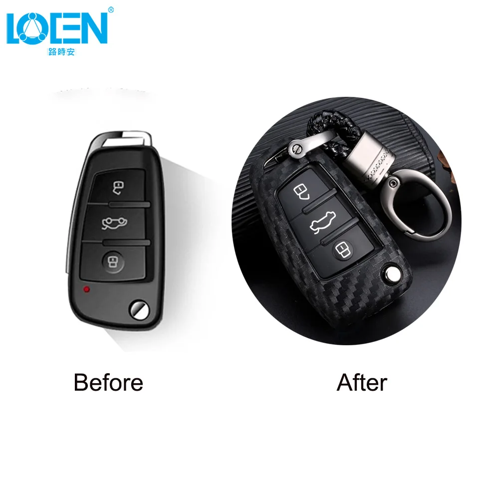 Автомобильные аксессуары чехол для ключей из углеродного волокна кристальная