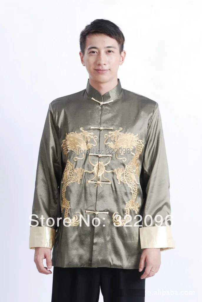 Шанхай история дракон куртка с длинным рукавом Тан костюм Китайский