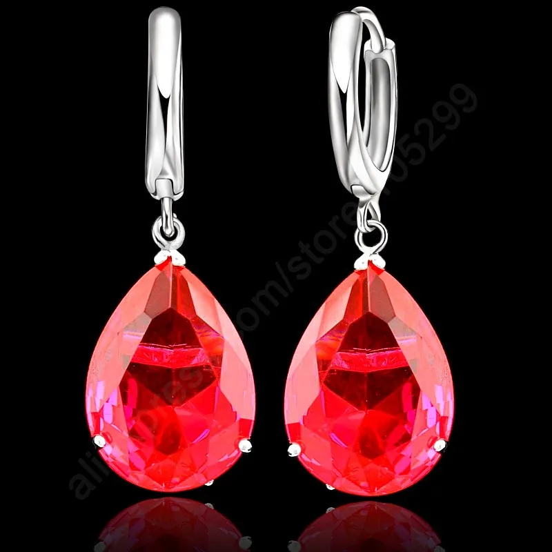 Элегантная блестящая Капля воды из серебра 925 пробы 6 цветов|earring set|earring menearrings metal |