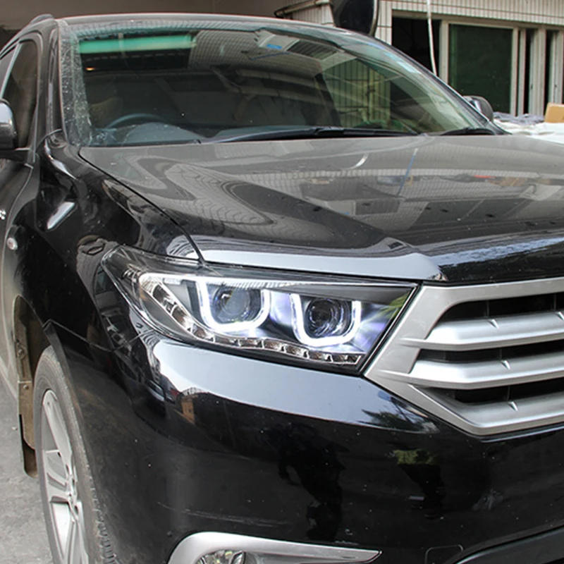 Автомобильный Стайлинг для Toyota Highlander 2012 2014 фары светодиодный ные DRL линзы двойной