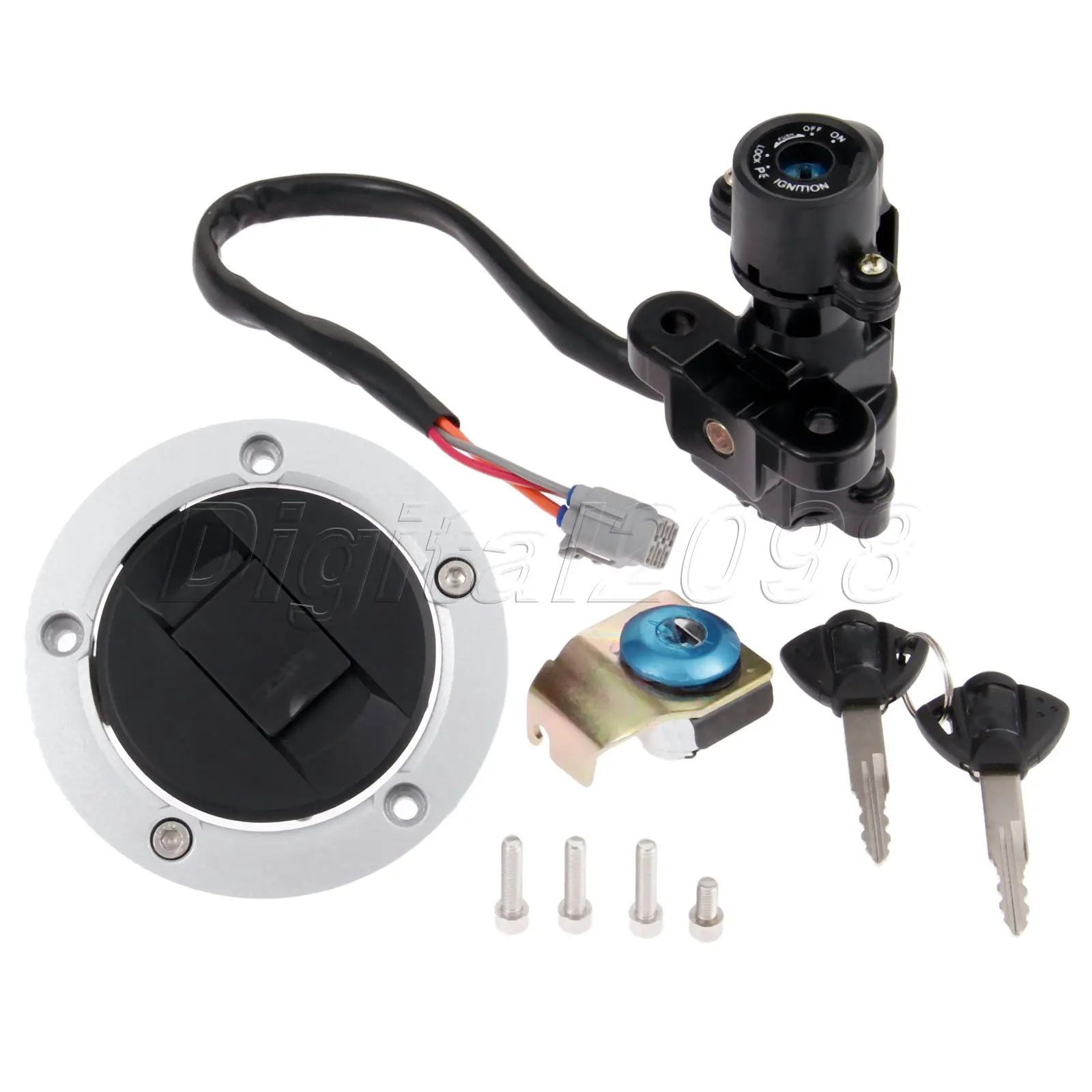 Yetaha мотоциклетный Замок зажигания + крышка топливного газа замок сиденья набор