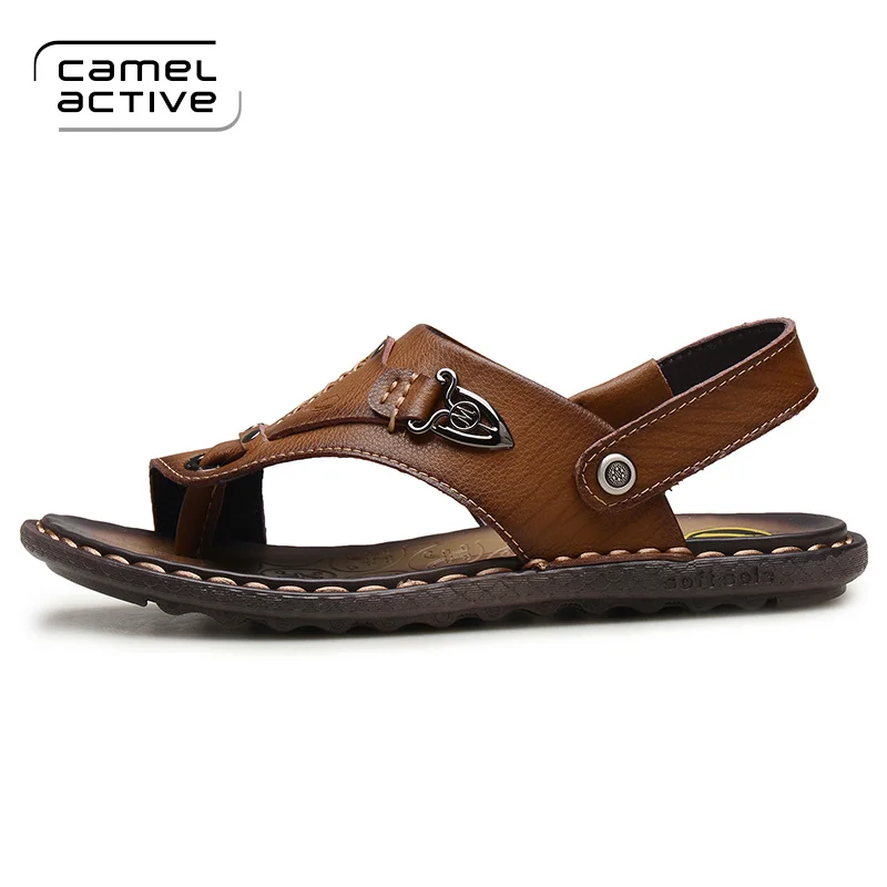Мужские пляжные сандалии Camel светло коричневые мягкие повседневные из