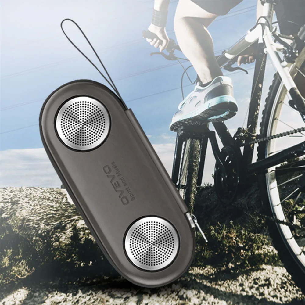 OVEVO D10 двойной беспроводной магнитный динамик Bluetooth Спорт на открытом воздухе стерео Hifi динамик Aux IPX5 ударопрочный кожаный чехол