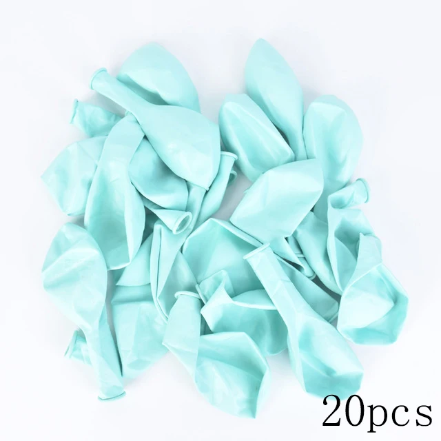 20pcs light green 20 шт 12 дюймов многоцветная Пастельная цепь из резины Свадьба/День рождения фон с воздушными шарами декоративный шар цепь украшение арки - Цвет: 20pcs light green
