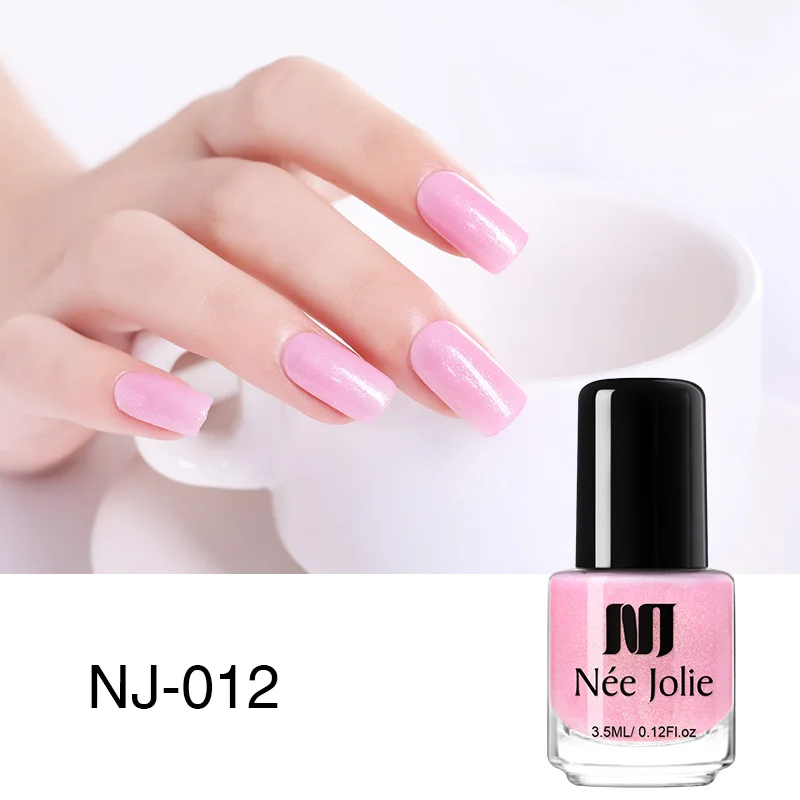 Glitter NJ012 NEE JOLIE 3,5 мл матовый лак для ногтей серии Быстросохнущий дизайн ногтей голографический лак металлический эффект шелушение DIY лак для ногтей - Цвет: Glitter NJ012