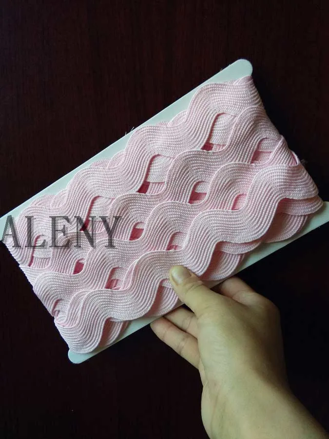 Newest 10yards/lot 25mm Ric Rac Zig Zag Ribbons Color Choice Beautiful Wave Lace Cord Threads For Craft Making | Дом и сад