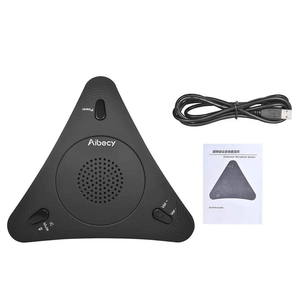 Aibecy настольный компьютер USB всенаправленный конденсаторный микрофон динамик