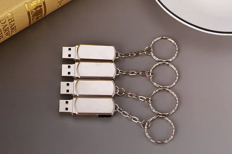 USB флеш накопитель 4 ГБ 8 16 32 64 Гб Золотой Серебряный usb 2 0 с кольцом для ключей карта