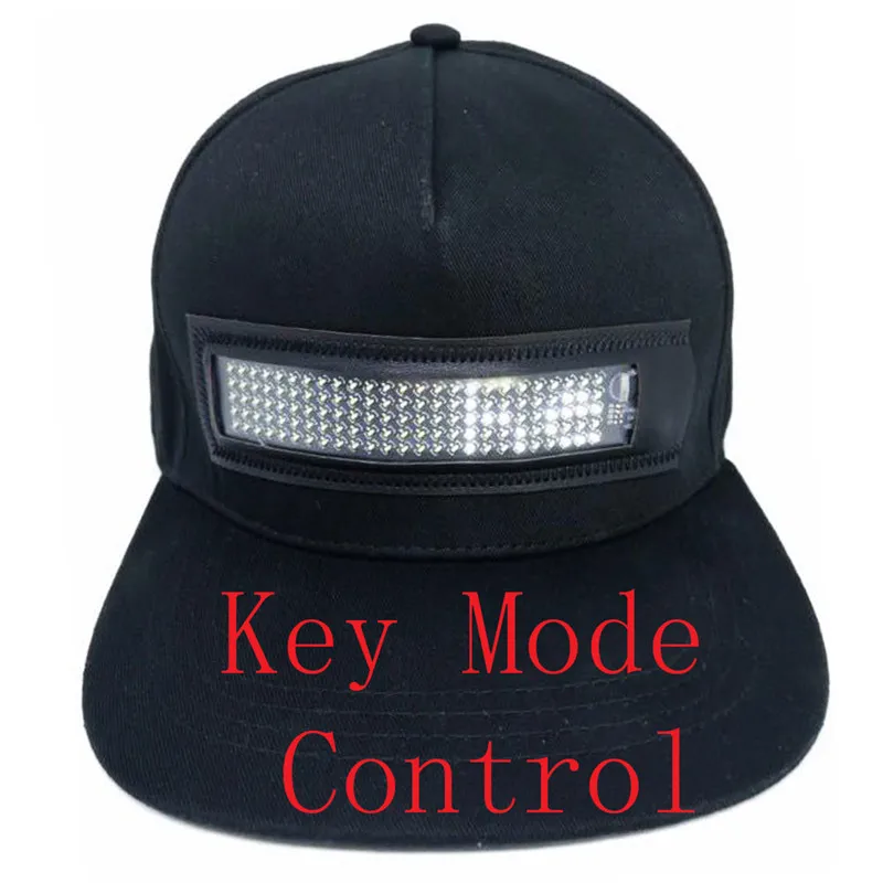 Black Key Mode Светодиодный Панель Bluetooth Бейсболка+ Bluetooth светодиодный солнцезащитных очков череп мобильный телефон app-соединением Беспроводной Динамичный рисунок мигающие очки - Color: Black Key Mode