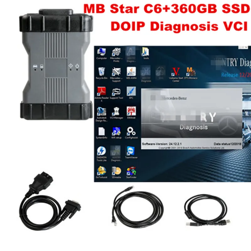 Диагностика MB Star C6 VCI SD Connect OEM DOIP Xentry оборудование с программным обеспечением V2019.09