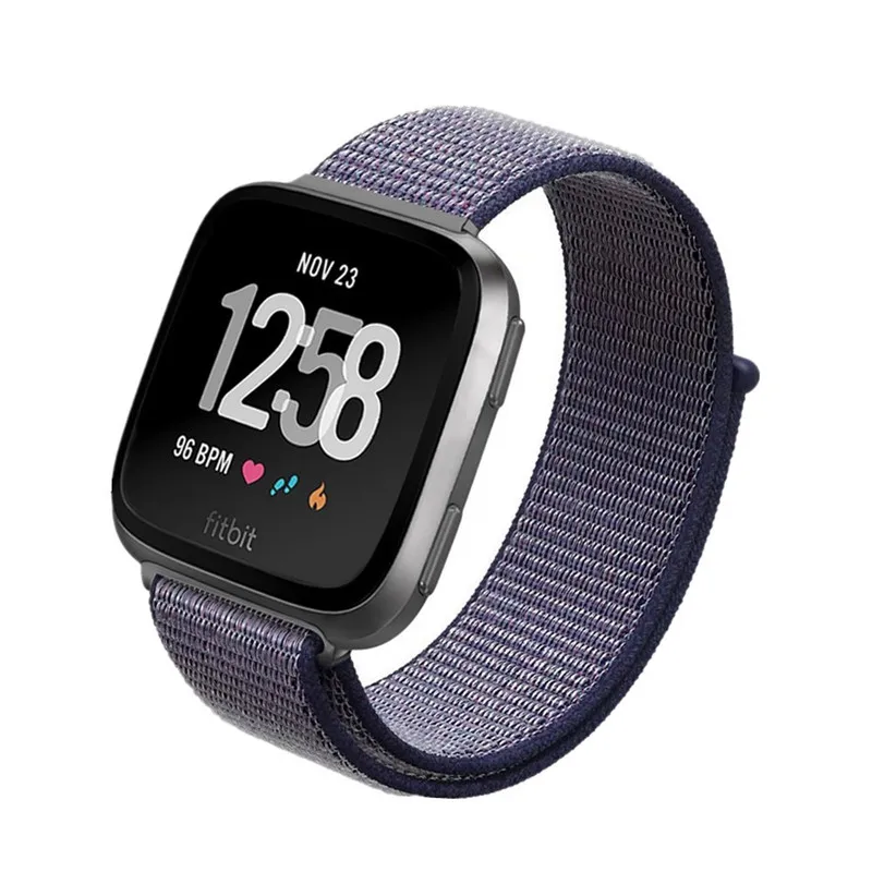 Спортивный нейлоновый ремешок для Fitbit часы Versa магнитные закрытые ремешки