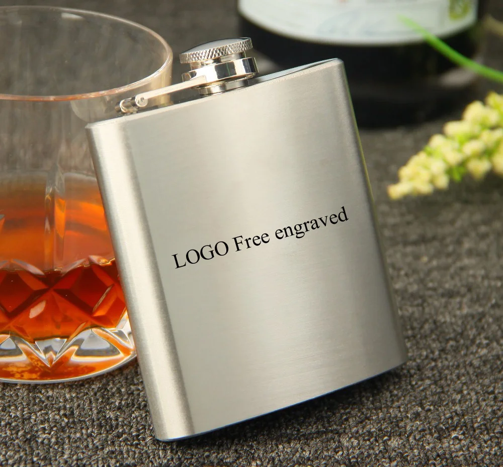 Фляжка для виски портативная из нержавеющей стали 6 унций 100 шт.|stainless steel hip flask|hip
