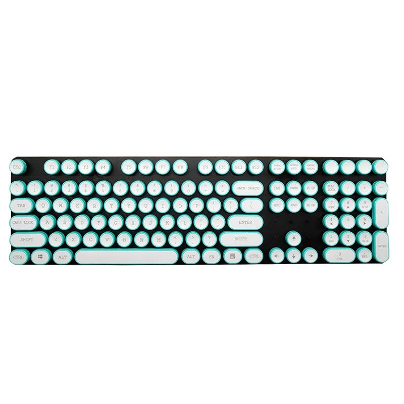 Паровая панк стиль клавиатура Ретро Круглый Светящийся Keycap108 ключи abs-пластик USB