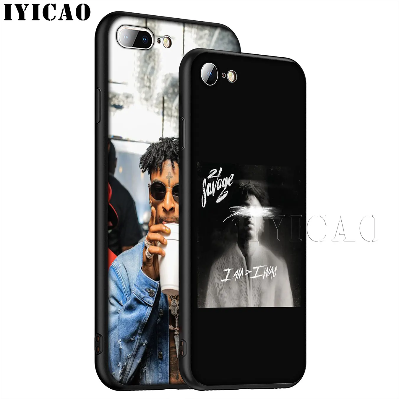 IYICAO 21 Savage Soft Silicone Phone Case for iPhone XR X XS 11 Pro Max 6 6S 7 8 Plus 5 5S SE 10 TPU Black Cover |
