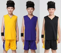 kid custom basketball jerseys youth basketball jersey setscustom basketball uniforms polyester training clothes purple shirts