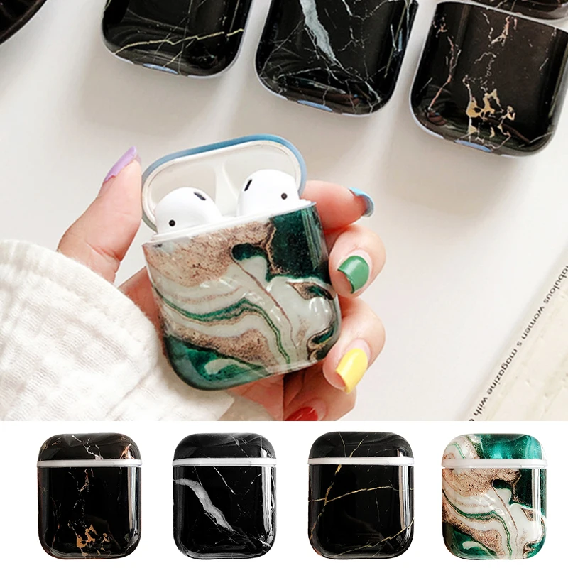 Мягкий мраморный футляр для наушников Apple Airpods 2 1 i7 i10 наушники чехол из