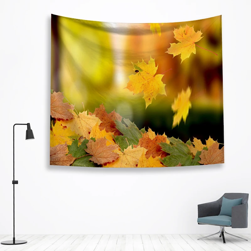 leaf tapestry 1 Хиппи-гобелен, настенный, психоделический, богемное украшение, украшение дома, аксессуары, tapiz pared Tela Custom - Цвет: leaf tapestry 1