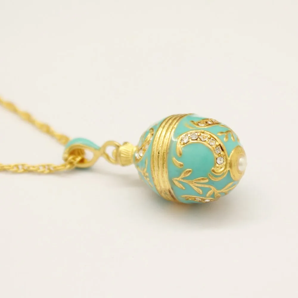Ожерелье с подвеской в виде яйца голубого цвета | Украшения и аксессуары
