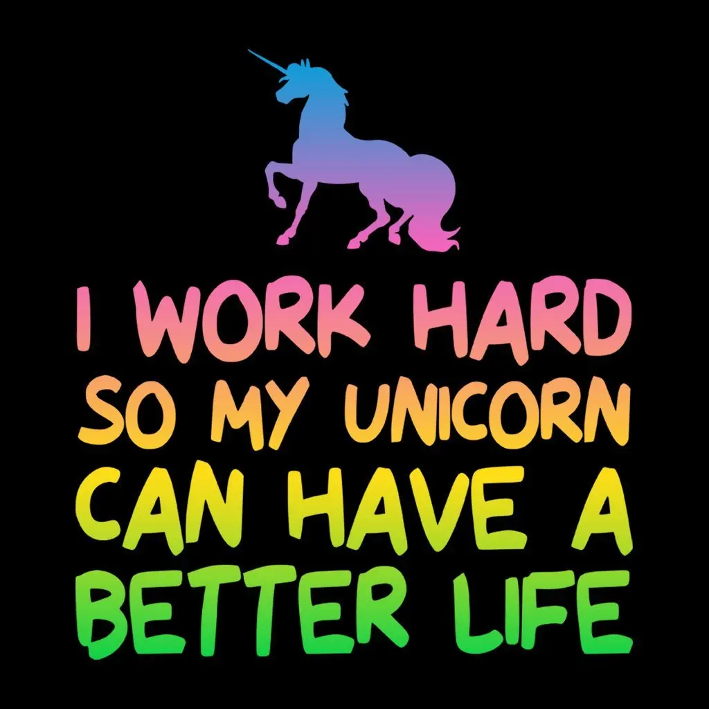 2018 Мода Футболка Я работать для мой Единорог Для мужчин футболка | Мужская одежда