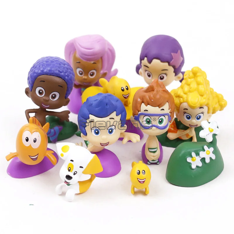 Bubble Guppies щенок бычок-Deema Гил Oona подводный декорации ПВХ фигурки Детские игрушки