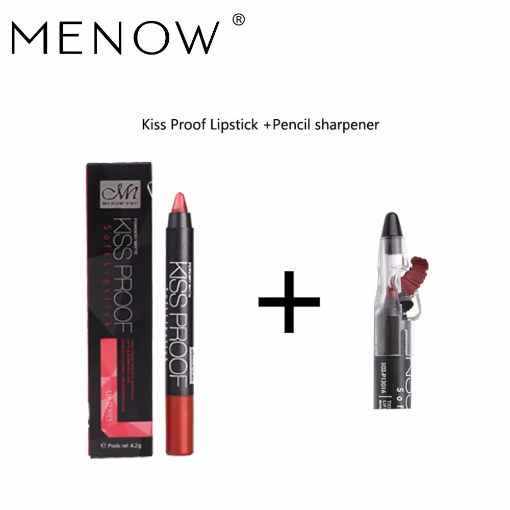 Menow 19 цветов KISS PROOF сексуальная красота водостойкая губная помада ручка Стойкая