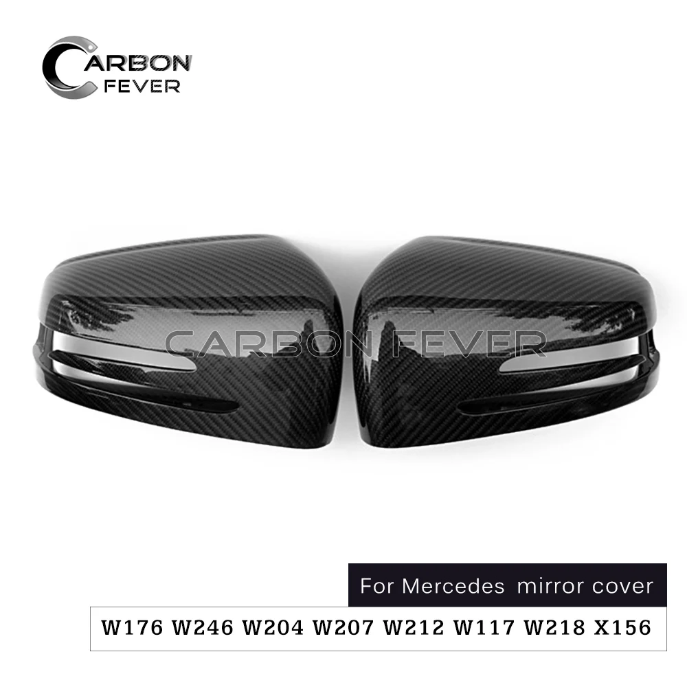 Пара крышки зеркала из углеродного волокна подходит для Mrcedes A B C E CLA CLS GLA класс W176 W246 W204 W205 W207 W202 W213 W117 W218 X156