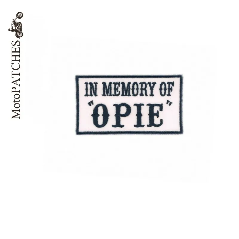 В память OPIE маленькая Передняя нашивка эполет вышивка железа на мотоцикле