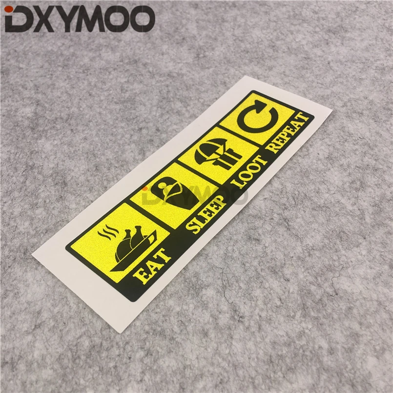 Car Styling Decals Winner Chicken Eat Sleep Loot Repeat Motorcycle Warning Sticker 3M | Автомобили и мотоциклы