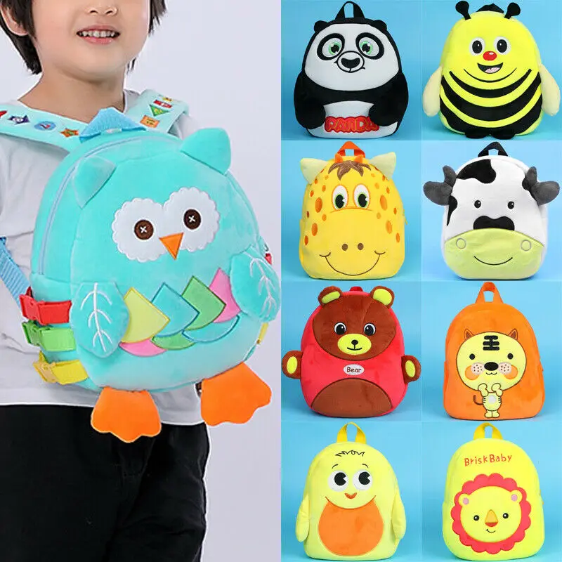 Популярный милый мультяшный рюкзак для детей с милыми животными детский