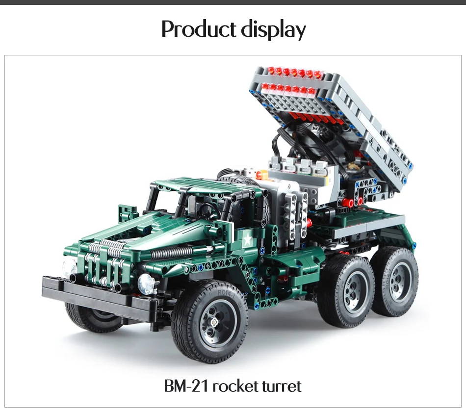 1369 шт. город RC BM-21 револьвер De TECH кирпичи техника 2 в 1 внедорожные альпинистские грузовики строительные блоки игрушка для мальчика