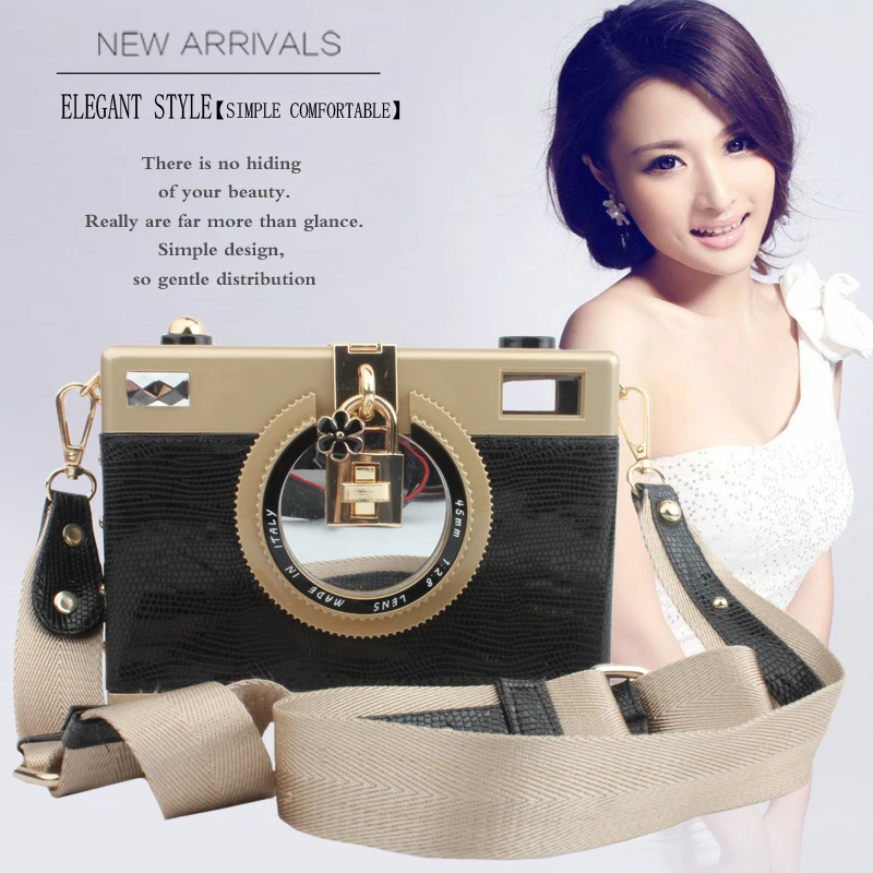 LETODE/Модная женская вечерняя сумка клатч в форме камеры вечерние сумки для