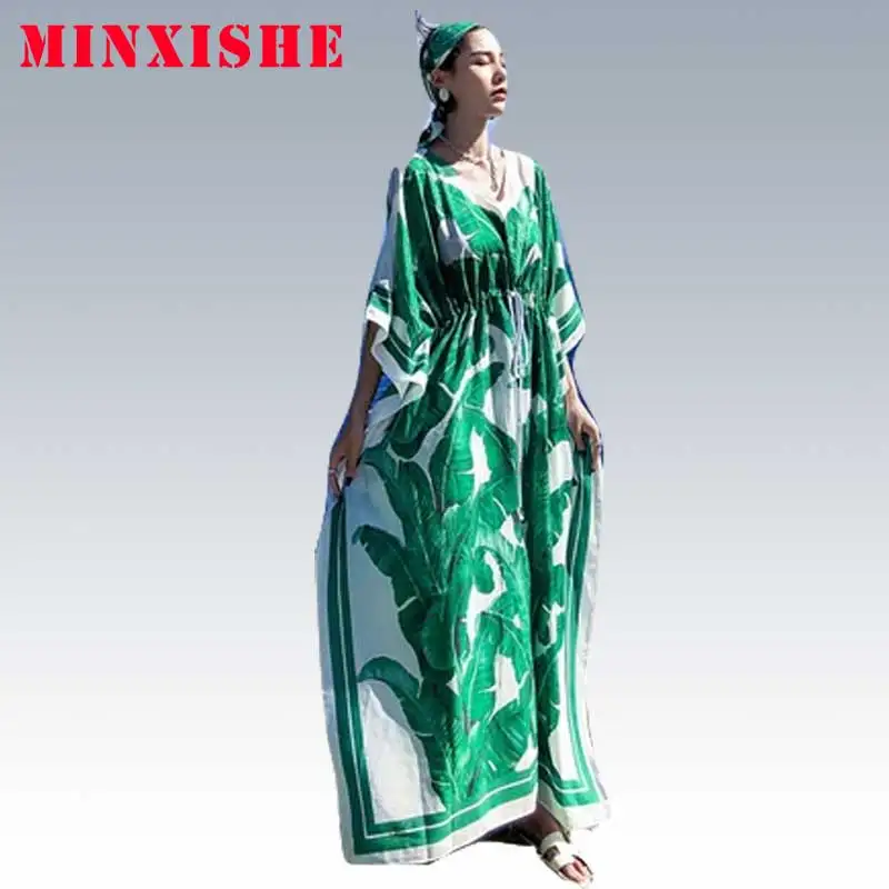 Летнее женское платье 2019 Клубное элегантное Бохо Макси Плюс Размер Свободное