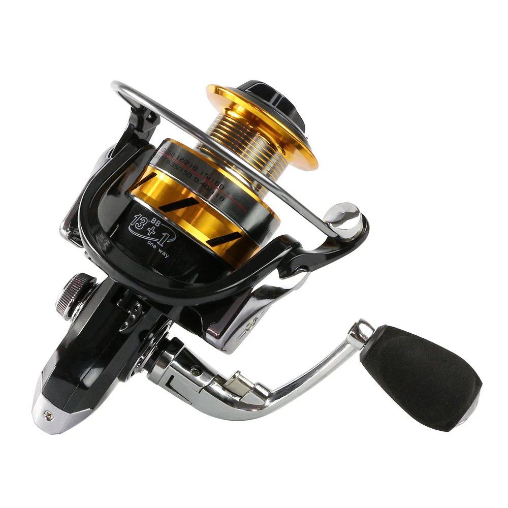 

Metal Spool Spinning Fishing Reel 13+1BB Superior EVA handle Wheel for Freshwater 1000 - 7000 Series Saltwater Fishing wheel