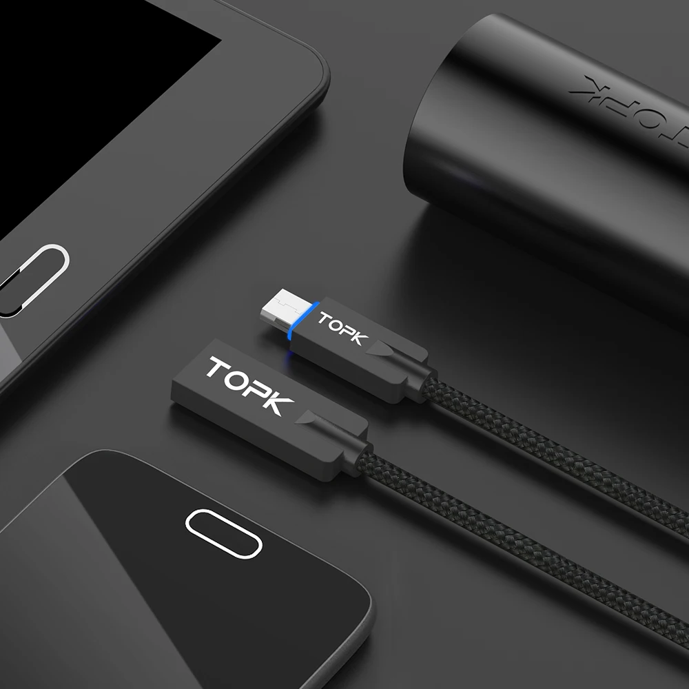 Кабель Micro USB TOPK [5 шт. в упаковке] usb кабель для синхронизации данных из цинкового