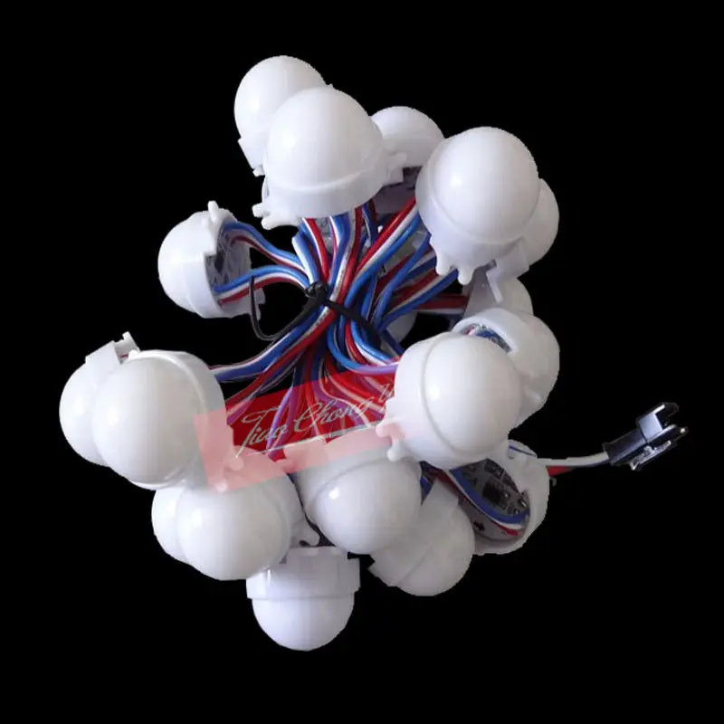 New 20pcs /Lot DC12V WS2811 30mm Diffused LED Pixel Module Full Color 3LEDs 5050 RGB led lamp string D30 modules IP68 0.72W/PCS | Освещение