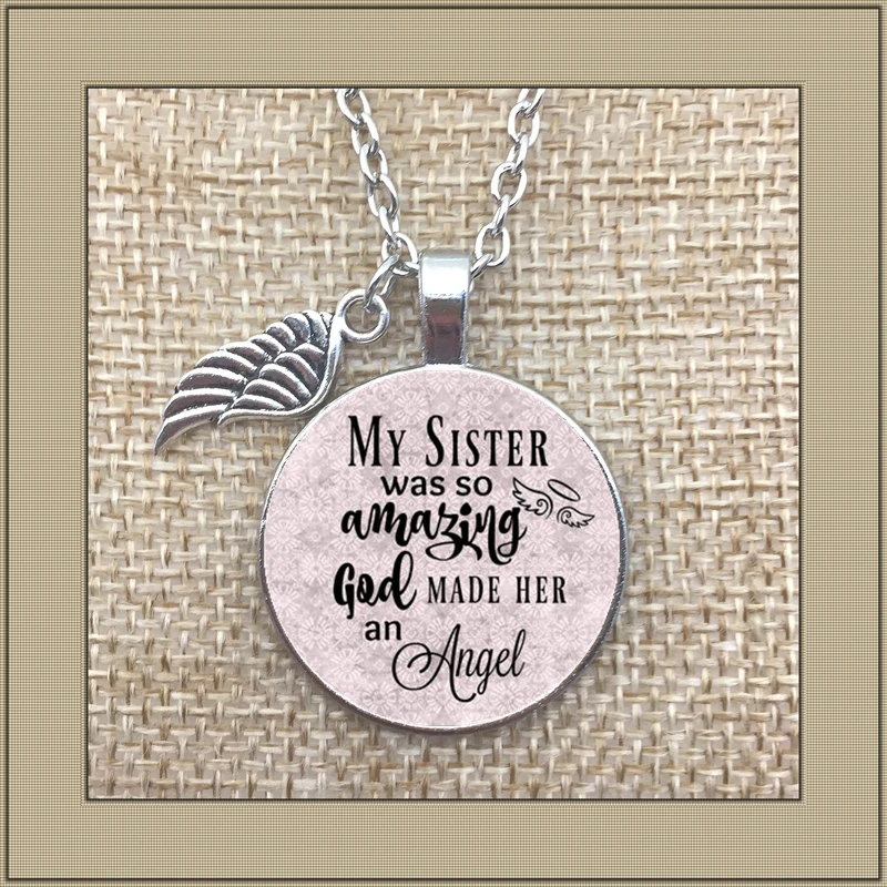 2019/Новое памятное ожерелье потеря моей сестры моя сестра Прекрасный Бог сделала
