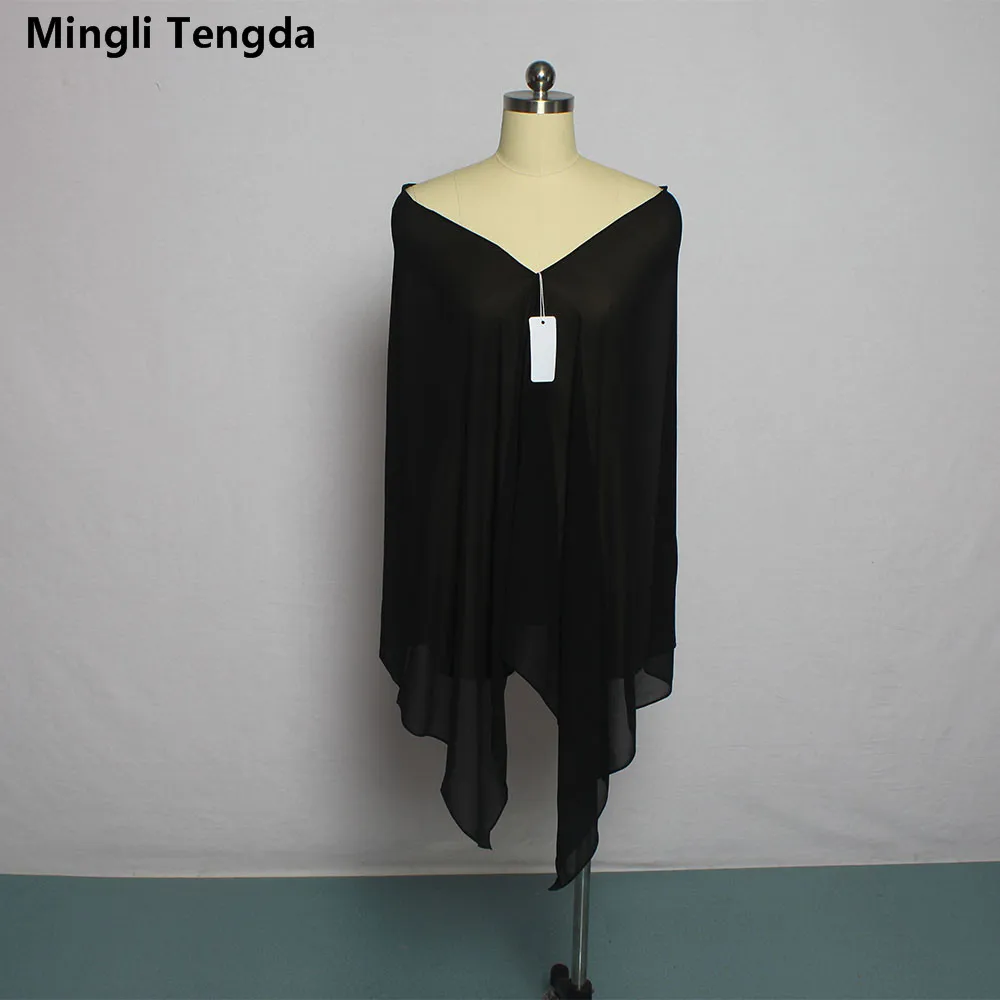 Mingli Tengda Новая Черная шифоновая большая