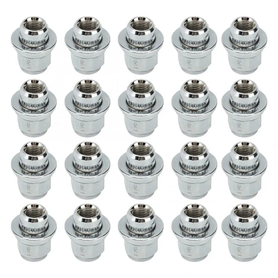 Серебристые стальные Автомобильные Колесные диски покрышки гайки подходят для