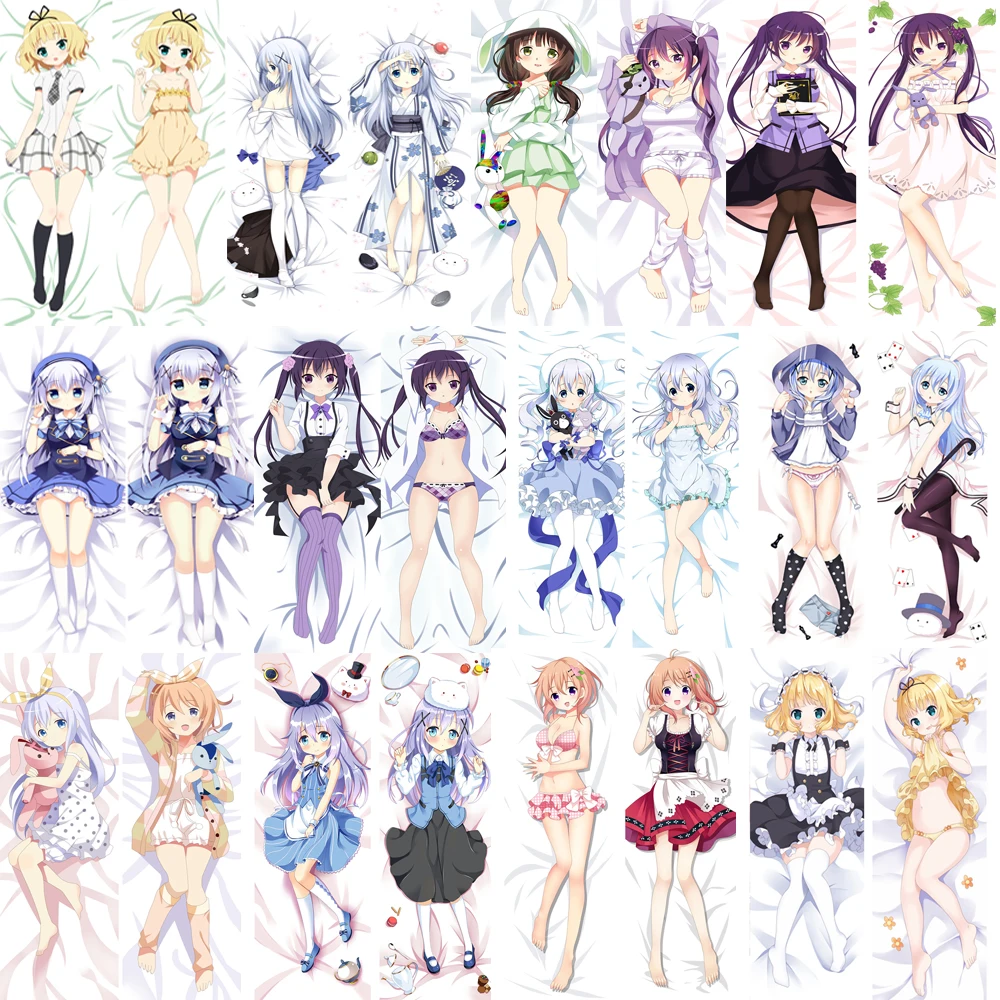Аниме Hoto Kokoa Kafuu Chino это заказ кролика? Гочумон ва Усаги Десу ка? Dakimakura тело