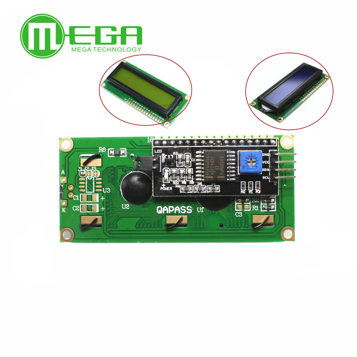1 Набор IIC/I2C + LCD 1602 Синяя подсветка ЖК дисплей адаптер пластина для arduino DIY Kit|set