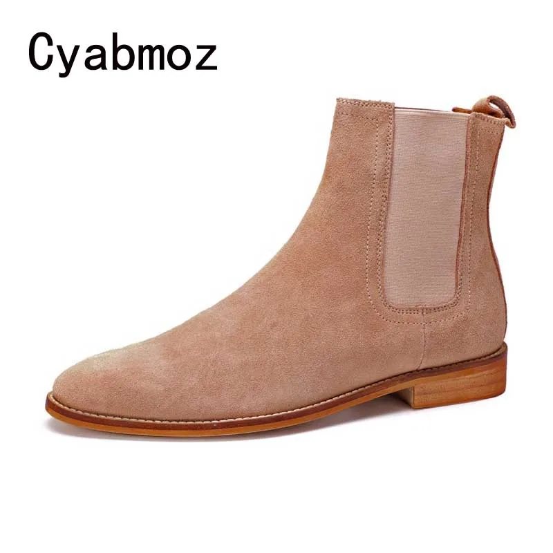

Fashion Casual Chelsea Boots Men Suede hombre martin Male Botas Luxury Ankle Boots Leisure Chaussure Homme Desert Flats Booties