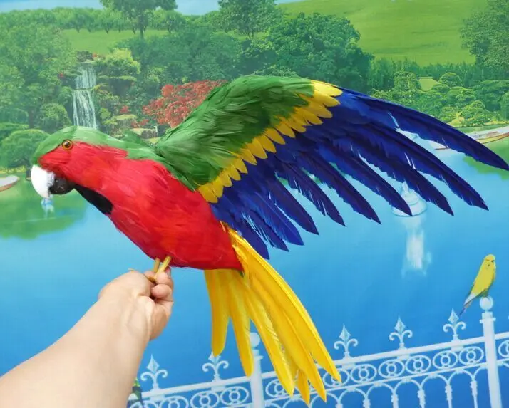 Пена и перья птица 45x60 см красочные расширительные крылья попугай Рукоделие