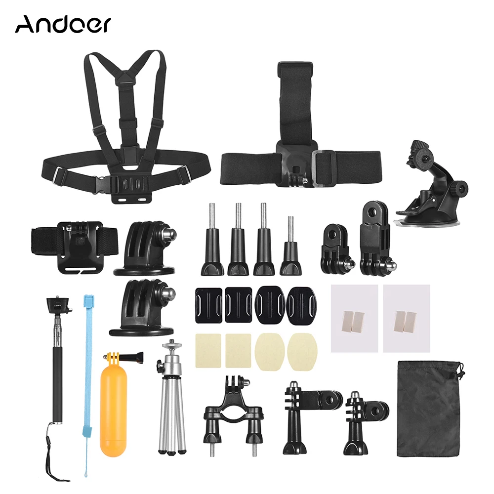 Andoer для Gopro набор аксессуаров Xiaomi Yi 4K Hero 7 6 5 4S крепление селфи штатив Eken H9
