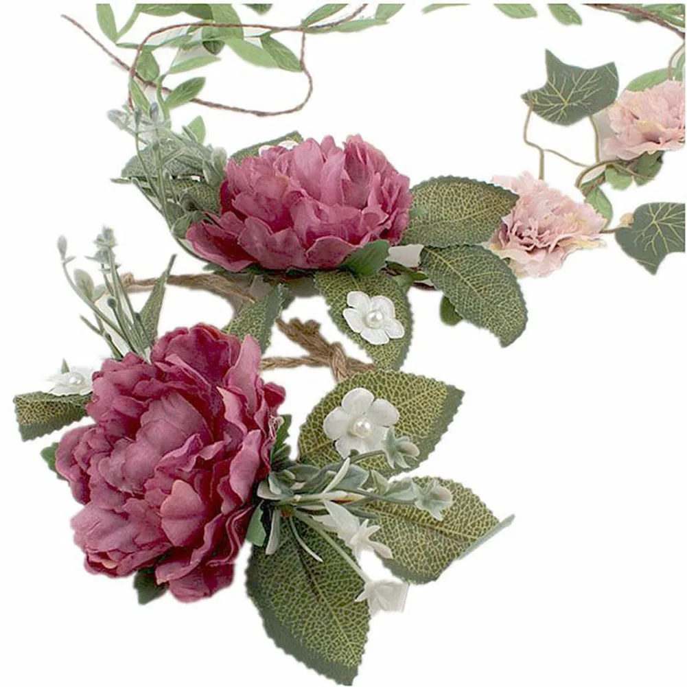 Новинка 2 шт./компл. повязка на голову с цветочным венком + запястье Свадебный