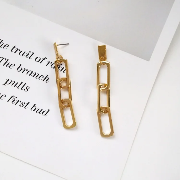 Fashion Silver Gold Chain Earrings Women Accessories Minimalist Punk Drop Long Tassel Jewelry 2019 brinco | Украшения и