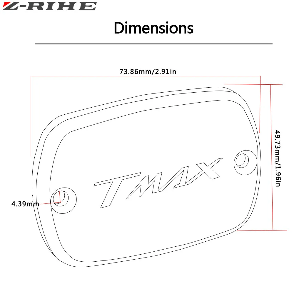 Крышка Резервуара тормозной жидкости CNC для мотоцикла Yamaha Tmax 500 2008 2011 tmax 530 2012 2018 t