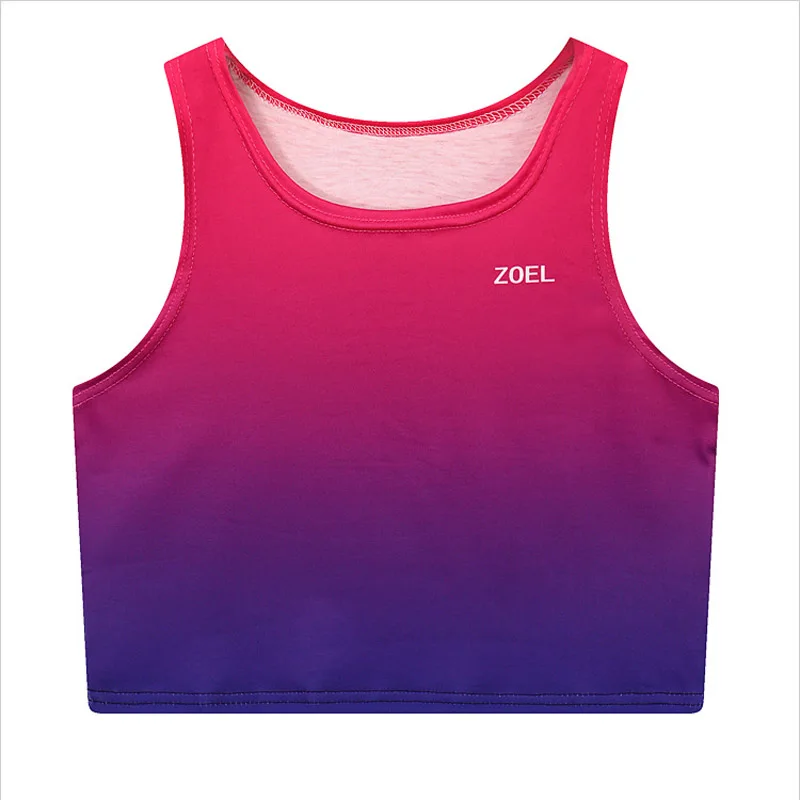 Для женщин пикантные короткие жилет галстук краситель Стиль градиент Цвет